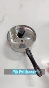BISA KUKUS || BMW Milk Pot Steamer 20Cm / Panci Kukus 20cm Steamer Panci Susu Milk Pot Saringan Multifungsi / Panci Mini 2 in 1