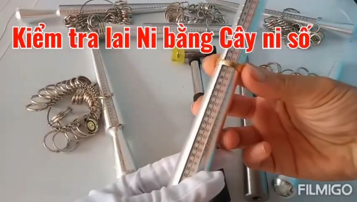 Đo ni nhẫn bộ dụng cụ đo kích thước ngón tay nong nhẫn dung cu đo size nhẫn đo ni tay JSP.