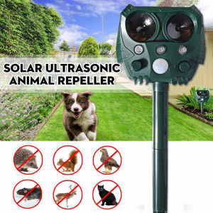 Outdoor Solar Ultrasonic Animal Repeller to Repel Snakes Rats Dogs Cats and Birds