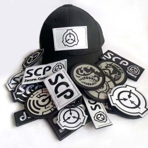 SCP Foundation Fabric Backpack Badges Embroidered Applique Hook and Loop PatchReflective Round Emblem Tactical Patches For Hat