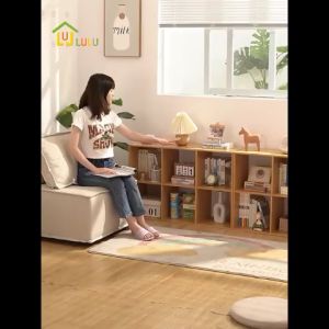 JIAJU Multipurpose Wooden Bookshelf Rack Rak Buku Cabinet 4 Tingkat Kabinet Buku DIY Utility Shelf Storage Rack 置物架 书架