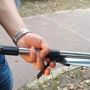 JIANTAI Leaf Rake Set Adjustable Garden Camping Rake 15-Tine Rake Metal Rake with Collapsing Tines and Telescopic Handle for Garden Lawn Yard Cleaning