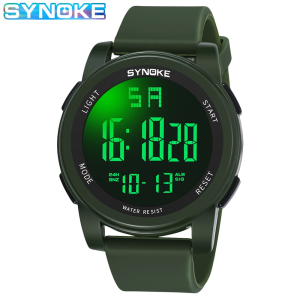 Synoke | SYNOKE Nam Chống Thấm Nước Đồng Hồ Kỹ Thuật Số 5Bar Chống Sốc Màn Hình Lớn Dạ Quang Hiển Thị Thể Thao Đa Chức Năng Phụ Kiện Thời Trang