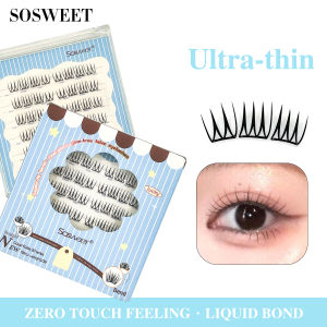 No Glue Self Adhesive Eyelashes Ultra Thin Natural Clusters Zero Touch False Lashes For Beginners Easy Application