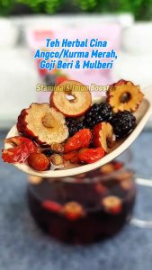 Teh Herbal Goji & Mulberry Asli Teh Detoks Tubuh Perawatan Mata Bantu Tidur Nyenyak & Stamina Minuman Sehat Tradisional