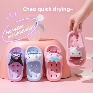 MONLEYTA | Anti-Slip Childrens Slippers Girls Bath Indoor Leaking Summer New Style Cartoon Design EVA Material Comfortable Slip-On Shoes