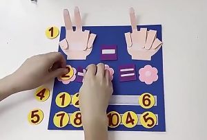 Mathematics Number Learning Velcro Felt Board Early Education for Kids