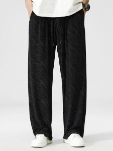 plus Size Ice Silk Pants Men Summer Thin Breathable Loose Super Thin Sports Casual Pants Fat People Extra Large Size