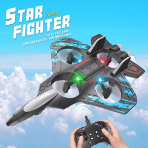 Remote Control Airplane With LED Light RC Glider Airplane 2.4g Fighter RC Airplane Toy Boy Gift Foam Impact Resistant Glider Fighter