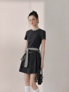 AIVEI | Youthful Minimalist Style Casual T-Shirt Dress