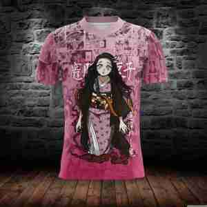 Bandai | 2026 Summer Hot Selling Fashion Ghost Slayer Blade Ghost Slayer Team T-shirt Hip Hop Street Clothing Parent Child V-neck T-shirt