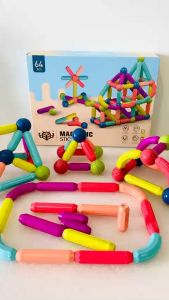 [HÀNG CAO CẤP - CHẤT LƯỢNG] Đồ chơi trẻ em bộ xếp hình nam châm 64 chi tiết cho bé chơi lắp ráp lego lắp ghép xếp hình