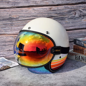 Universal Sun Visors For Motorcycle Helmet Open Face 3/4 Helmet Bubble Visor Anti-UV Motorbike Glasses Windproof Motocross Lens