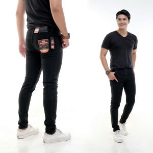 CELANA PANJANG JEANS PRIA PENSIL SOBEK LUTUT SLIMFIT
