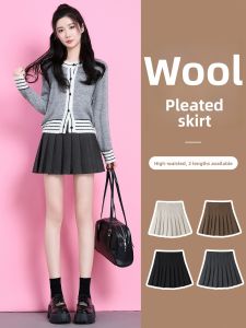 ZITENGFEI | High Waist Slimming A-Line Mini Skirt Gray