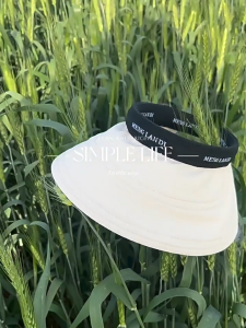 (SG SELLER)UPF50+ Wide Brim Sun Visor Hat Women Summer UV Protection Open Top Breathable Lightweight Travel Beach Cap-MZ72