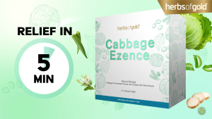 Herbs of Gold Cabbage Ezence 30 sachets (EXP 12-2026) - Relieves Stomach Discomfort & Heartburn