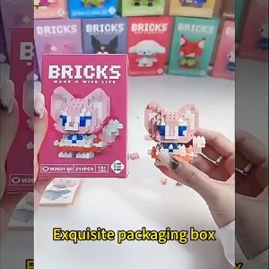 BRICKS Custom DIY Diamond Mirco Particle 3D Model Cartoon Figures Building Blocks (OEM) (Min Order x 3 boxes)