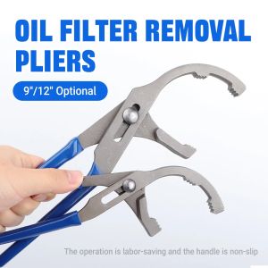 High Quality Steel Oil Filter Pliers Wrench 9/12 Inch Adjustable Clamp Type 44.5-95mm Removal Tool for Auto Car Motorcycle