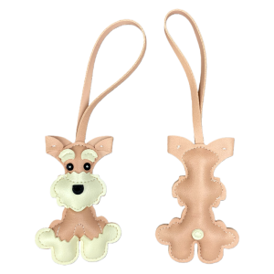 Móc Khóa Hình Chó Schnauzer Bằng Da PU 6 Màu Phụ Kiện Hình Thú Cưng Đồ Trang Trí Túi Xách Dễ Thương Theo Chủ Đề Chó