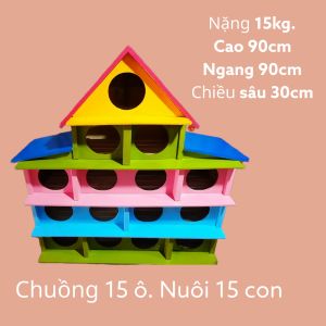 chuồng bồ câu 15 ô. sơn full màu. miễn ship khi gọi trực tiếp.  gỗ thông do thợ tay nghề cao làm. sp hài lòng tat cả a chị. MIỄN phí ship khi gọi shop 0976/5678=34