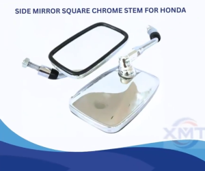 1 Pairs motorcycle Side Mirror Square Chrome (#076) Short Stem for HONDA