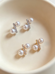 YISHU | Natural Freshwater Pearl Earrings S925 Silver