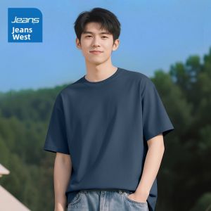 Jeanswest | Áo Thun Nam Cotton Trắng Mùa Hè