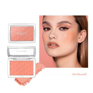 นูน Powder Blush พีชสีชมพู Coral Tint แต่งหน้า 3D Relief Blush Palette สีน้ําตาล Cheek Contour Rouge เครื่องสําอาง Face กระจ่างใส