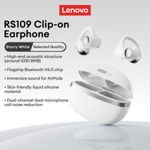 Lenovo | Lenovo RS109 Clip On Bluetooth 6.0 Headphones OWS Wireless Earphones IMAX Deep Bass 360° Surround Sound Open Ear Earbuds HD Call