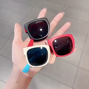Childrens Sunglasses Foldable Baby Durable Lightweight Sunglasses For Boys And Girls Trendy Sunshade UV Resistant Glasses