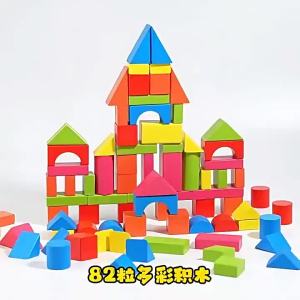 【Dimama】ไม้บล็อกการสร้าง 108PCS บล็อกตัวต่อไม้ พร้อมตัวเลขและตัวอักษร ชุดของเล่นไม้หลากหลายรูปทรง