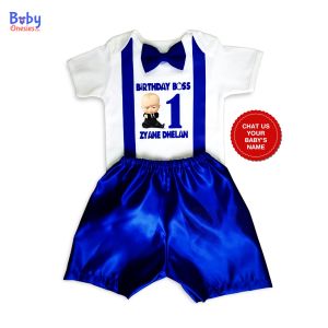 Baby Onesies PH Boss Baby 1st Birthday Baby Boy Photoshoot Clothes Christening Baptismal Birthday Set