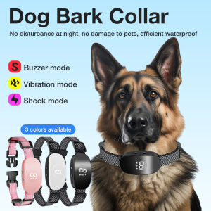 Anti Bark Dog Collar  Charging Bark Stopper Electric Shock Vibration Beep Sound Collar Waterproof Dogs Training Collar