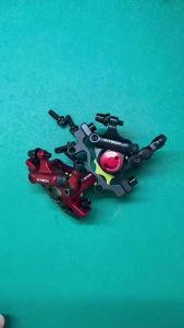 Hydraulic Disc Brake Caliper for Mountain Road Bike Cable Operated Front And Rear Wheels Black Red Bicycle Brakes with Accessori