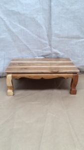 PHRAE WOOD  โต๊ะหมู่บูชาไม้สักแท้ หมู่ 7 หน้า 4 (เฉพาะฐาน) เคลือบสีใส กว้าง 34 ซม. ยาว 48 ซม. สูง 17 ซม.