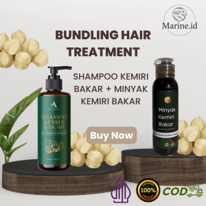 [ BUNDLE ] BUNDLING HAIR TREATMENT MINYAK KEMIRI BAKAR + SHAMPOO KEMIRI BAKAR - Minyak Kemiri Bakar Asli / Original / Shampoo Kemiri Bakar Hitam Organic / Extra Kemiri / Penghitam Uban / Penghilang Uban / Kemiri Asli 100% Original / Anti Rontok / Herbal