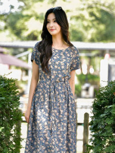 RONGJINSHENG | Slimming & Stylish Cotton Silk Dress for Women