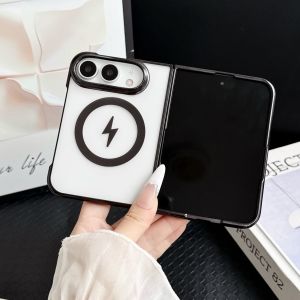 szhaiyu | Luxury Electplating Magnetic Transparent Phone Case For iPhone Duo iPhone 18 Fold With Lens Protector Shockproof Cover Fundas