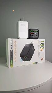 CW-SHOP(U85)*พร้อมส่งในไทย*ชาร์จเร็ว150W หัวชาร์จเร็ว USB 3+3 PD อะแดปเตอร์ชาร์จเร็ว 6 พอร์ต USB C Quick Charger