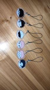 6Pieces Anime Jujutsu Kaisen Phone Pendant Keychain Lanyard Geto Suguru Itadori Yuji Satoru Gojo Okkotsu Yuta Fushiguro Megumi Ryomen Sukuna Bag Charm Hanging Rope Decoration