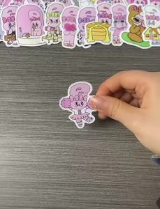 50 Stickers/Set Little Bunny Stickers Sweet and Cool Girl Style Energetic Decorations for Water Bottles Vases and Notebooks