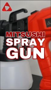 Mitsushi 400W Power Electric Spray Paint Gun 800ml Large Capacity Container Easy to Clean Suitable for Furniture Cabinets Fences Walls Doors Work Gardens Chairs etc