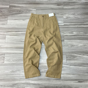 Classic Straight Leg Mens Casual Pants Loose Fit Pure Cotton Solid Color Spring Autumn Fashion Urban Style Breathable