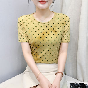 REHIN Off-Shoulder Hollow Out V-Neck T-Shirt – Summer Solid Color Breathable Slim Fit Top for Women (S-4XL)