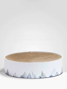 Thiết Bị Mài Móng Vuốt Tấm Cào Móng Cho Mèo Khay Tròn Hộp Cào Liền Ổ Mèo Mài Giấy Gợn Sóng To Đồ Chơi Cho Mèo Chịu Mài Mòn Đồ Dùng Cho Mèo