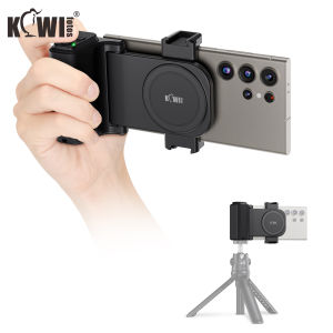 KIWIFOTOS Universal Phone Camera Grip Cellphone Holder With Detachable Wireless Remote Control Support Zoom Function Samsung Galaxy S24 Ultra/Huawe Mate 60/30/20/P40 for Vlog Shooting Live Broadcasting Selfies Group Photos