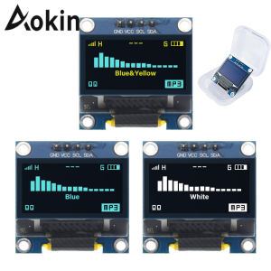 0.96" Inch OLED Display Screen Module SSD1306 I2C IIC SPI Serial 128x64 3.3V-5V Blue/blue Yellow/White for Arduino ESP32 ESP8266