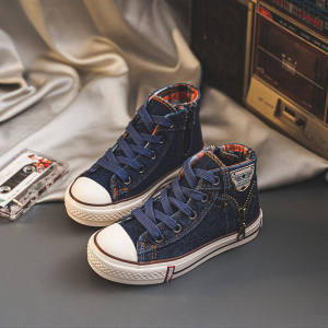 Denim Canvas Shoes for Kids: Autumn Winter Fashion Trends