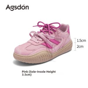 Agsdon | Retro透气内增高女性休闲运动鞋
